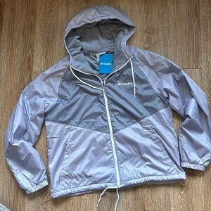 New! Columbia May Valley fleece liked windbreaker, lilac/purple, Large